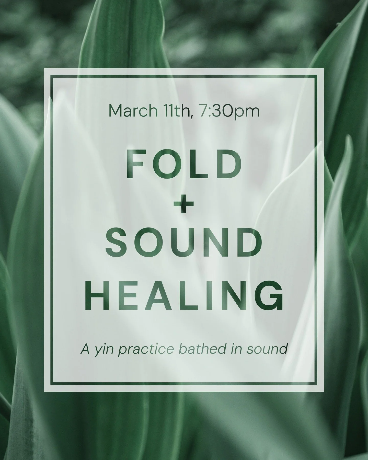 💫 Slow down, turn inward, and soften into stillness 💫

Join Casey and Maggie for Fold + Sound Healing, a special yin yoga class to help you settle, restore, and truly rest.

🥣 Soothing sound healing instruments deepen your relaxation and enhance m