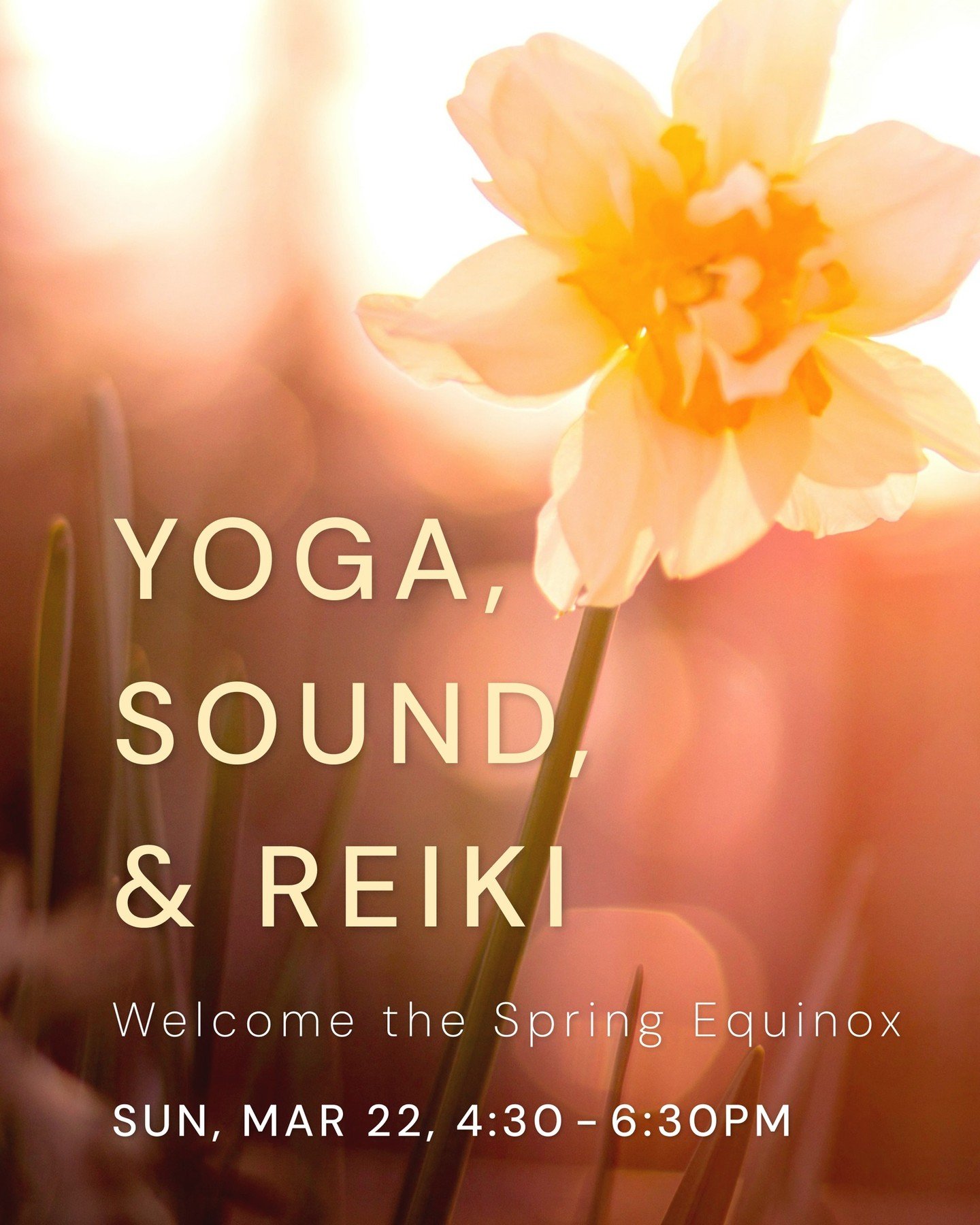 🌸 Welcome Springtime with your Woven community! 🌸

Join Maggie and Veronica for a unique 2-hour Yoga, Sound Bath, and Reiki experience celebrating the Spring Equinox!

📅 Sunday, March 22nd
⏰ 4:30&ndash;6:35 PM
📣 Limited spots available; reserve y