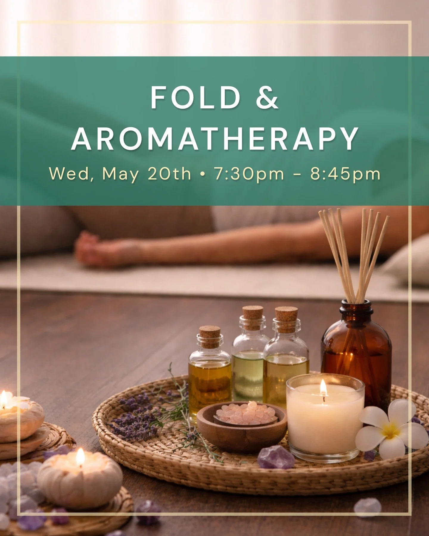 🌸 Dissolve tension and nourish yourself in a special workshop with Elizabeth!

💫 Surrender to stillness
🪷 Invite a sense of ease and relaxation
🌟 Unwind with Aromatherapy, Yin Yoga's slow holds, and Yoga Nidra meditation

📅 Wednesday, May 20th
⏰