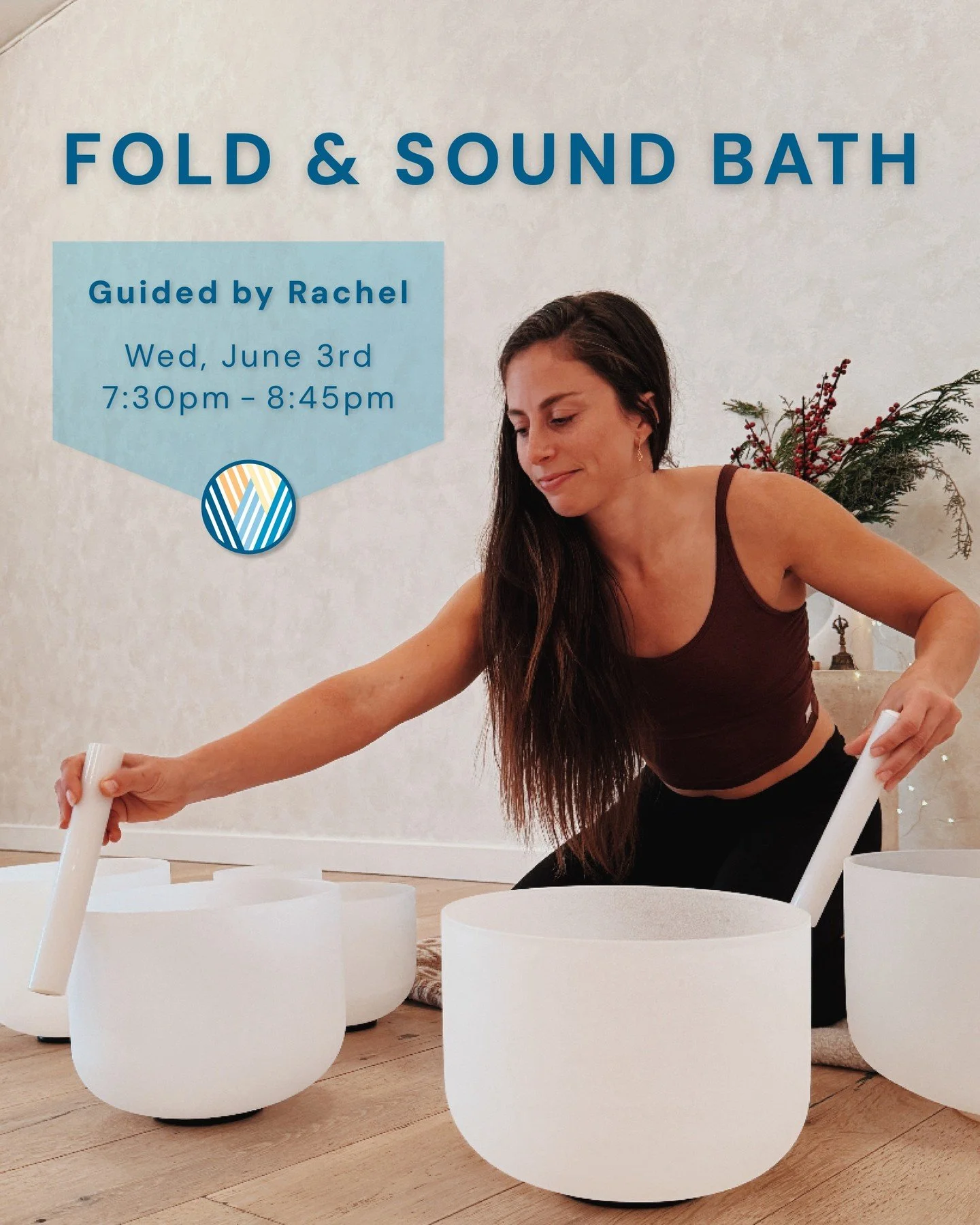 🥣 Join Rachel for Fold &amp; Sound Bath!

✨ Step away from the noise and into feeling calm, grounded, and restored.

🪷 Gentle, supported stretches invite the body to release and open, gradually guiding you into a long, immersive sound bath.

📅 Wed