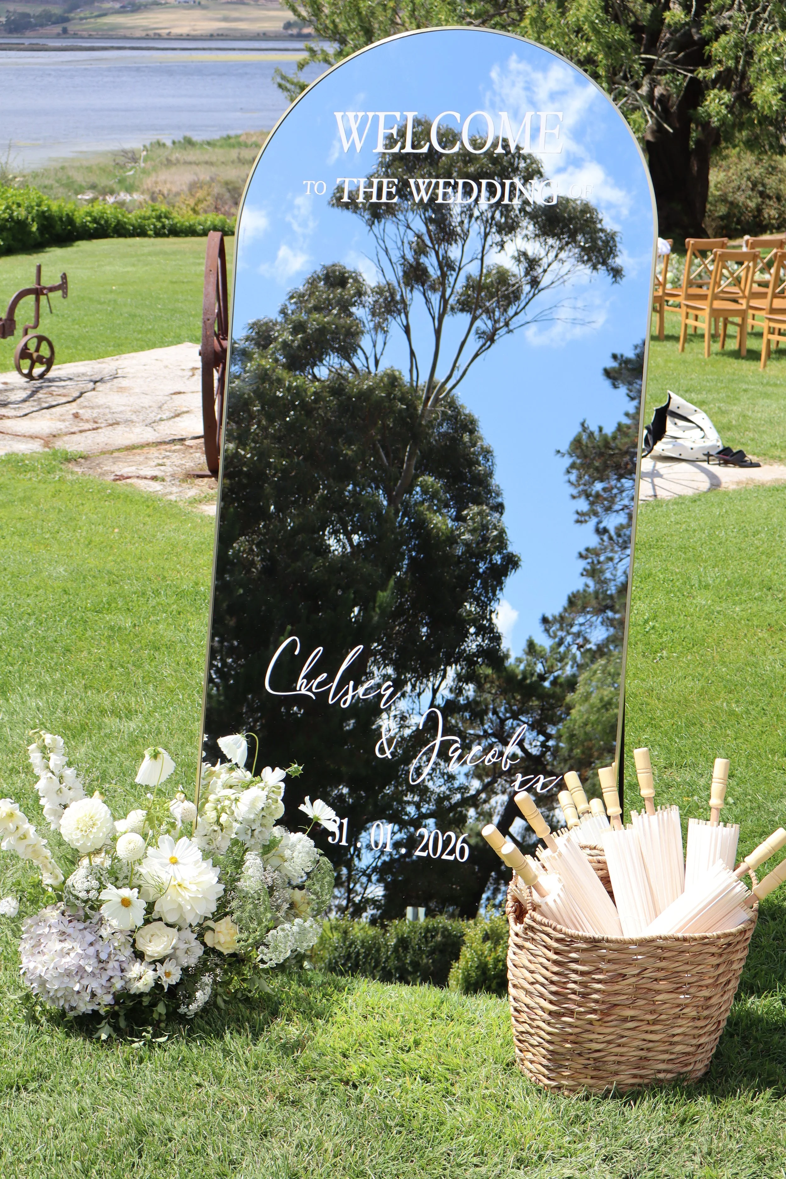 Flowers for Welcome Sign