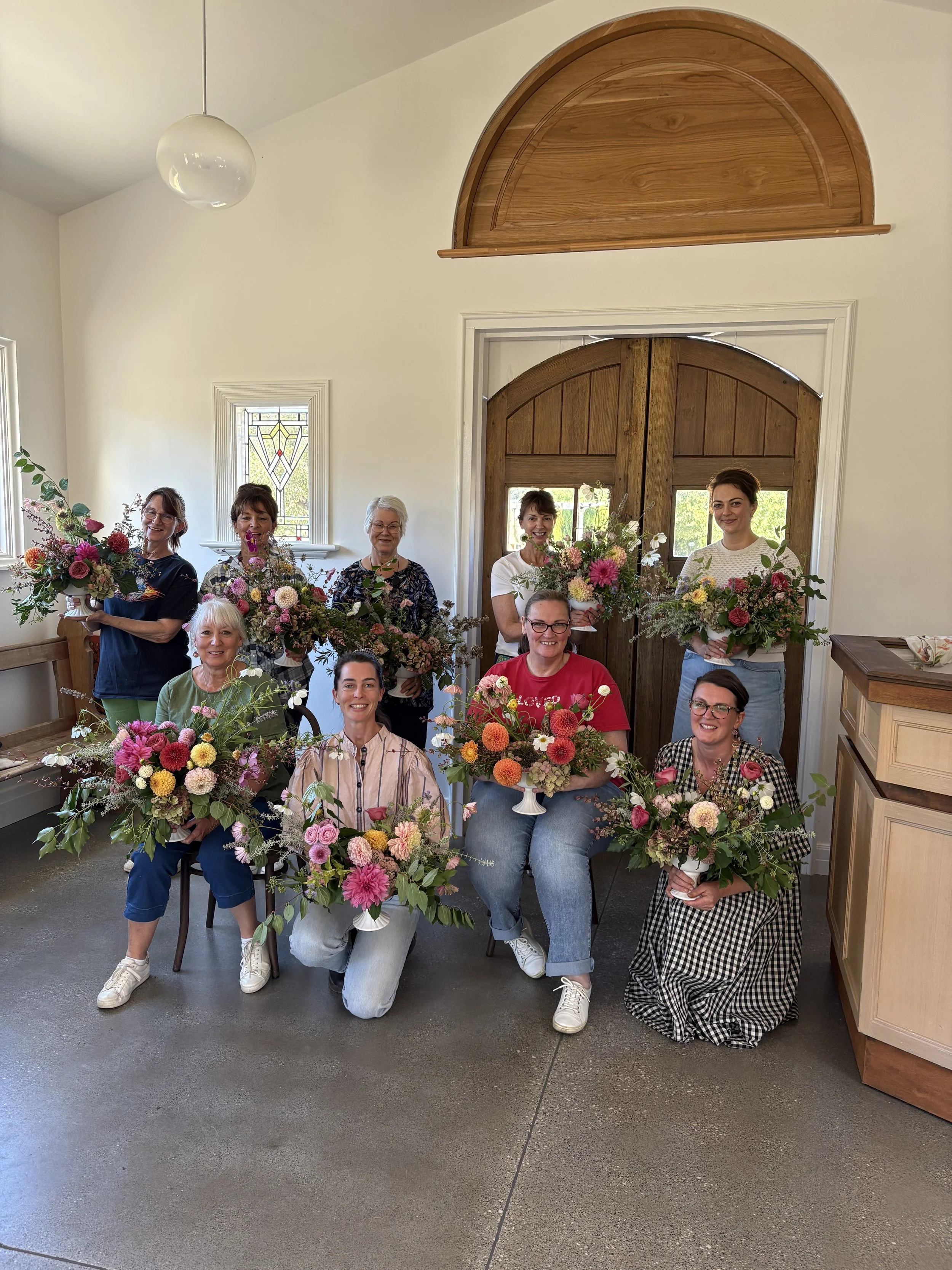 ladies flower arranging workshop