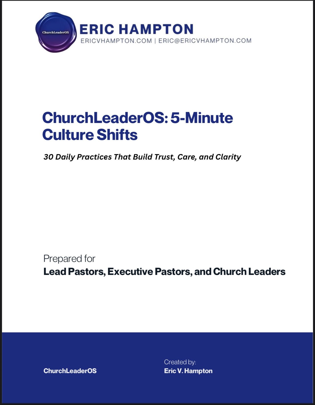 ChurchLeaderOS: 5-Minute Culture Shifts
