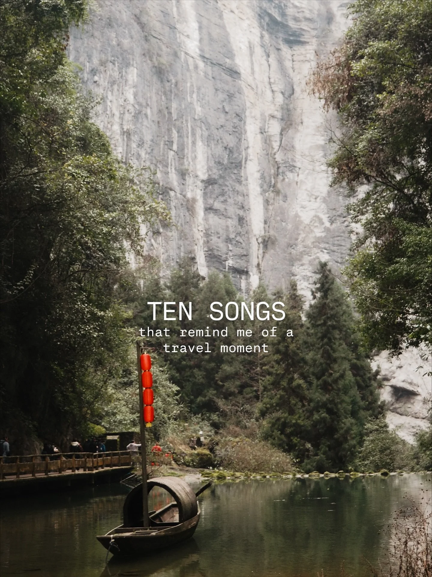 Ever have a song that just takes you back? As though that travel moment had a specific soundtrack, kept in your heart and head. 

Whether I was listening to the song while on a cold floor in the San Sebastian bus station, strolling through Wulong val