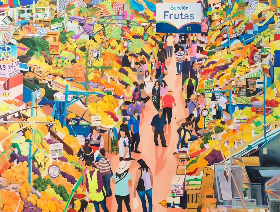 繁华市井——刘溪子的色彩世界:从现实到艺术的跨越