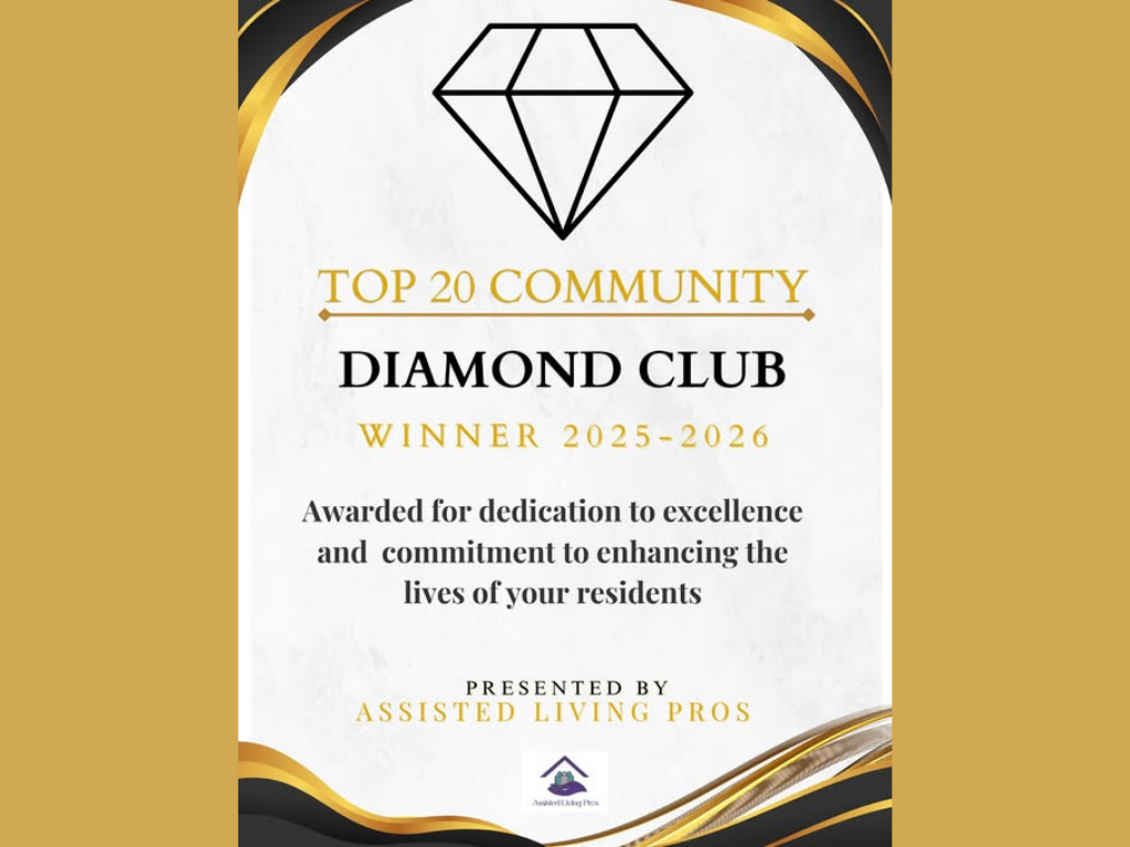 WestMark Senior Living Recognized with the Assisted Living Pros Diamond Award