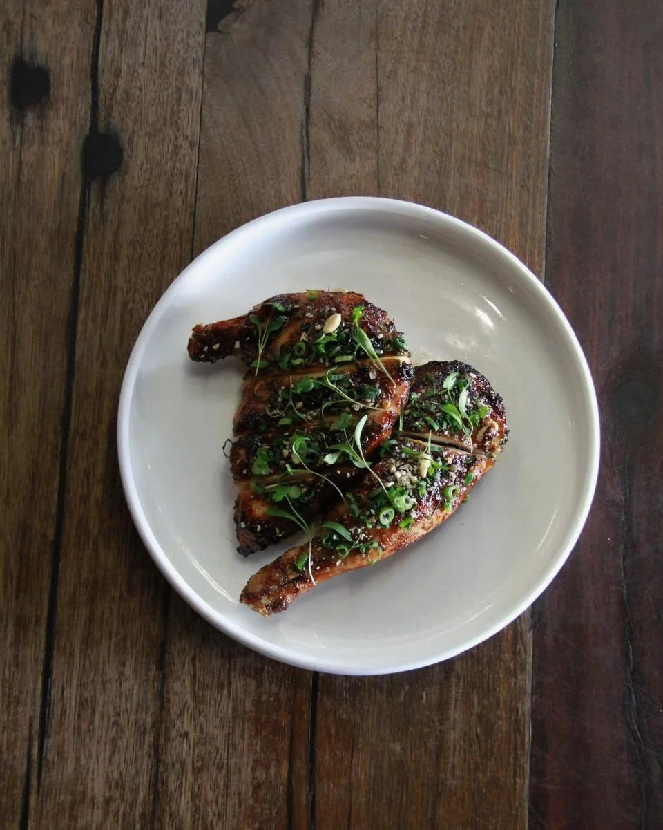 Not in the mood for one of our Signature Steaks?
Try the Soy Glazed Half Chicken with a peanut and coriander dukkha and spring onion. Pair it seamlessly with some of our famous sides and you&rsquo;ve got a date!