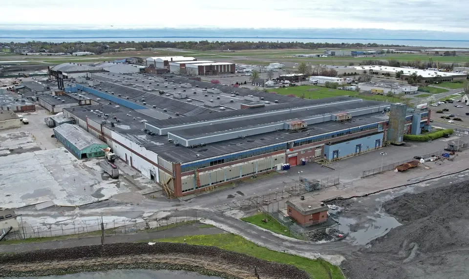  An aerial view of the former Army Engine Plant in Stratford. State, federal and local officials celebrated completion of remediation of the property's tidal flats earlier this month.&nbsp;  Christian Abraham/Hearst Connecticut Media 