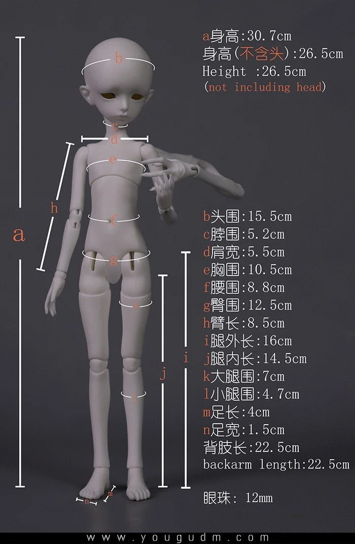 30cm mutant boy body B6-12
 with magnetic arm
 $235 (£200) - white, normal, normal pink
 $290 (£247) - gray, light tan
