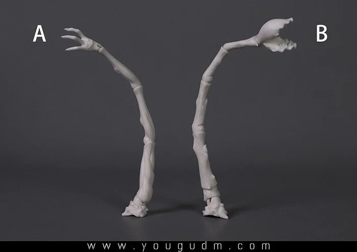 30cm mutant girl body B6-11
 with magnetic arm