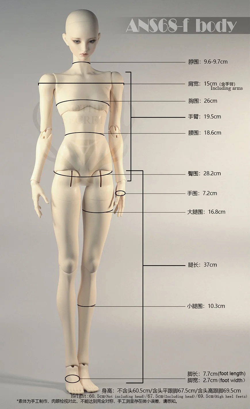 68cm female body