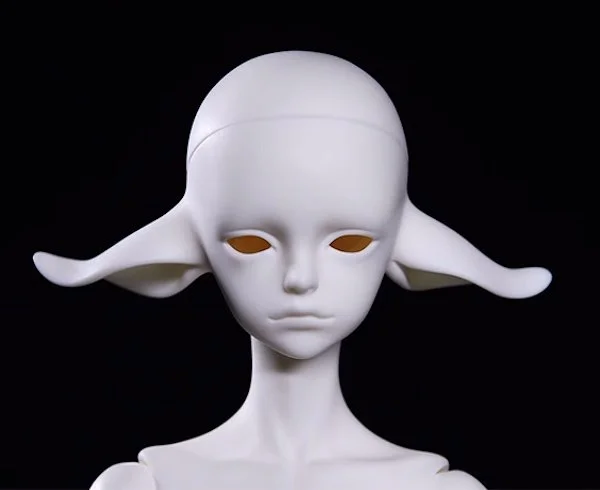SATYR 
 BLANK HEAD ONLY 
 
 head circumference- 17.5 cm 
 wig size approx. 6-7 inches 
 for 51cm body / 7 cm neck 
 eye size 14 mm 