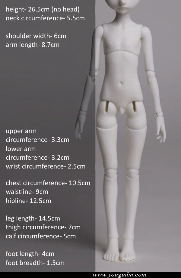 32cm boy body B6-05
 $210 (£179) - white, normal, normal pink
 $265 (£226) - gray, light tan