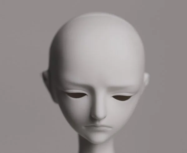 CAYES 
 BLANK HEAD ONLY 
 
 head circumference- 17.5 cm 
 wig size approx. 6-7 inches 
 for 51cm body / 7 cm neck 
 eye size 14 mm 
