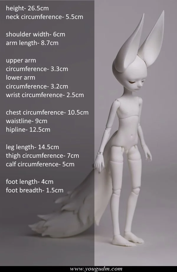 40cm boy wolf body B6-06
 with magnetic tail
 $220 (£188) - white, normal, normal pink
 $275 (£235) - gray, light tan