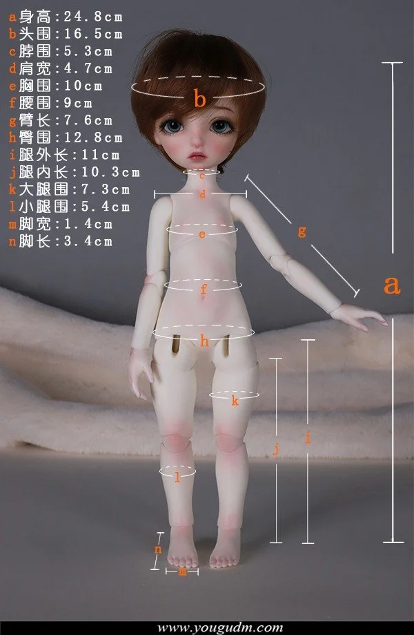 25cm girl body B6-09
 $160 (£136) - white, normal, normal pink
 $215 (£183) - gray, light tan