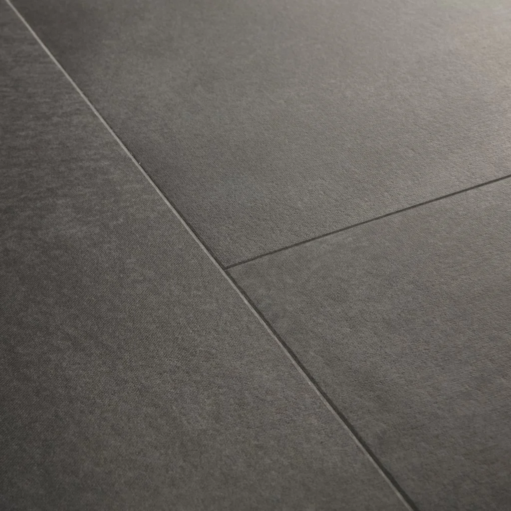 Soft Graphite Vinyl Flooring | Waterproof & Stone‑Effect