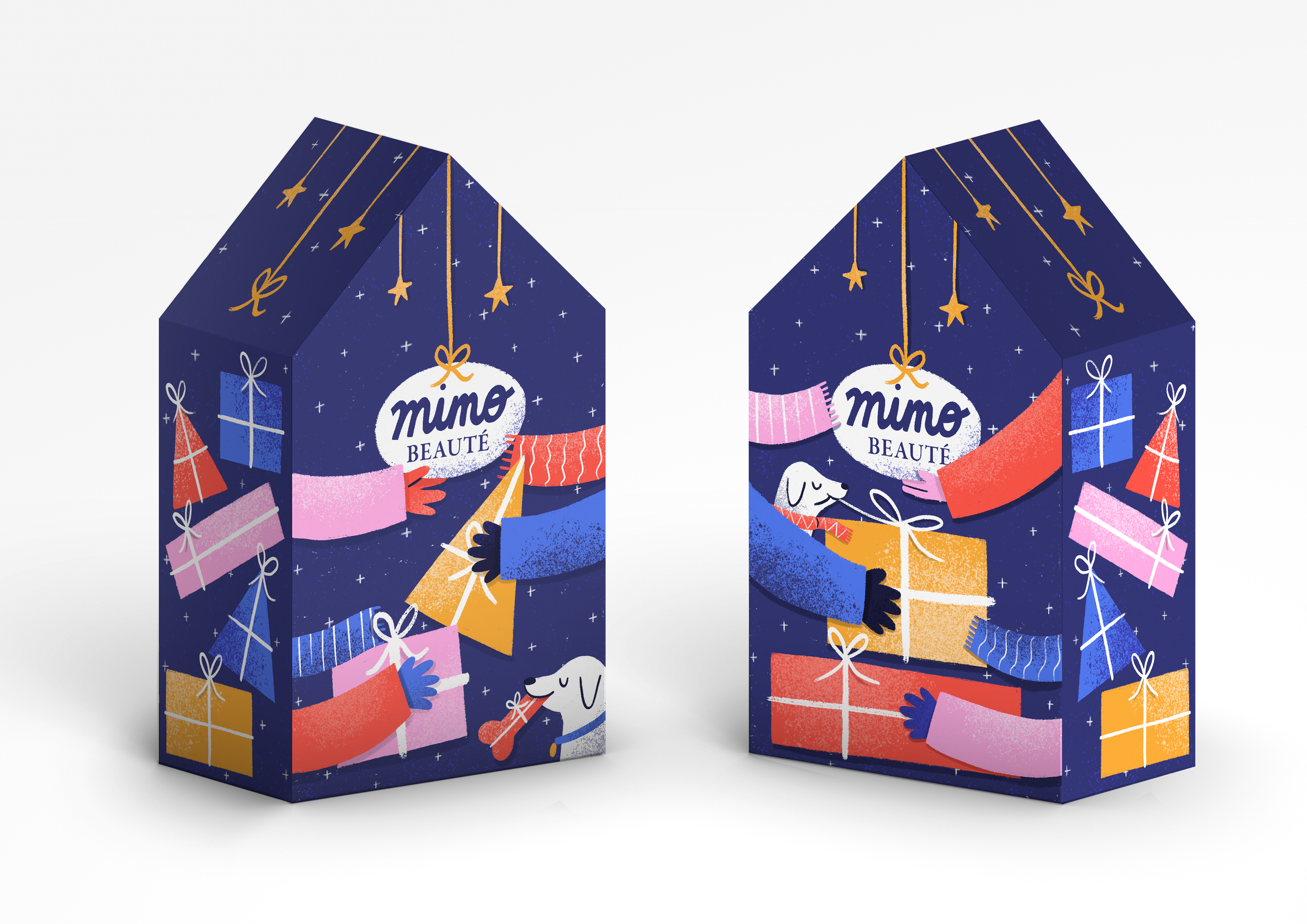 Festive packaging for Mimo, a beauty brand. Not Commissioned.