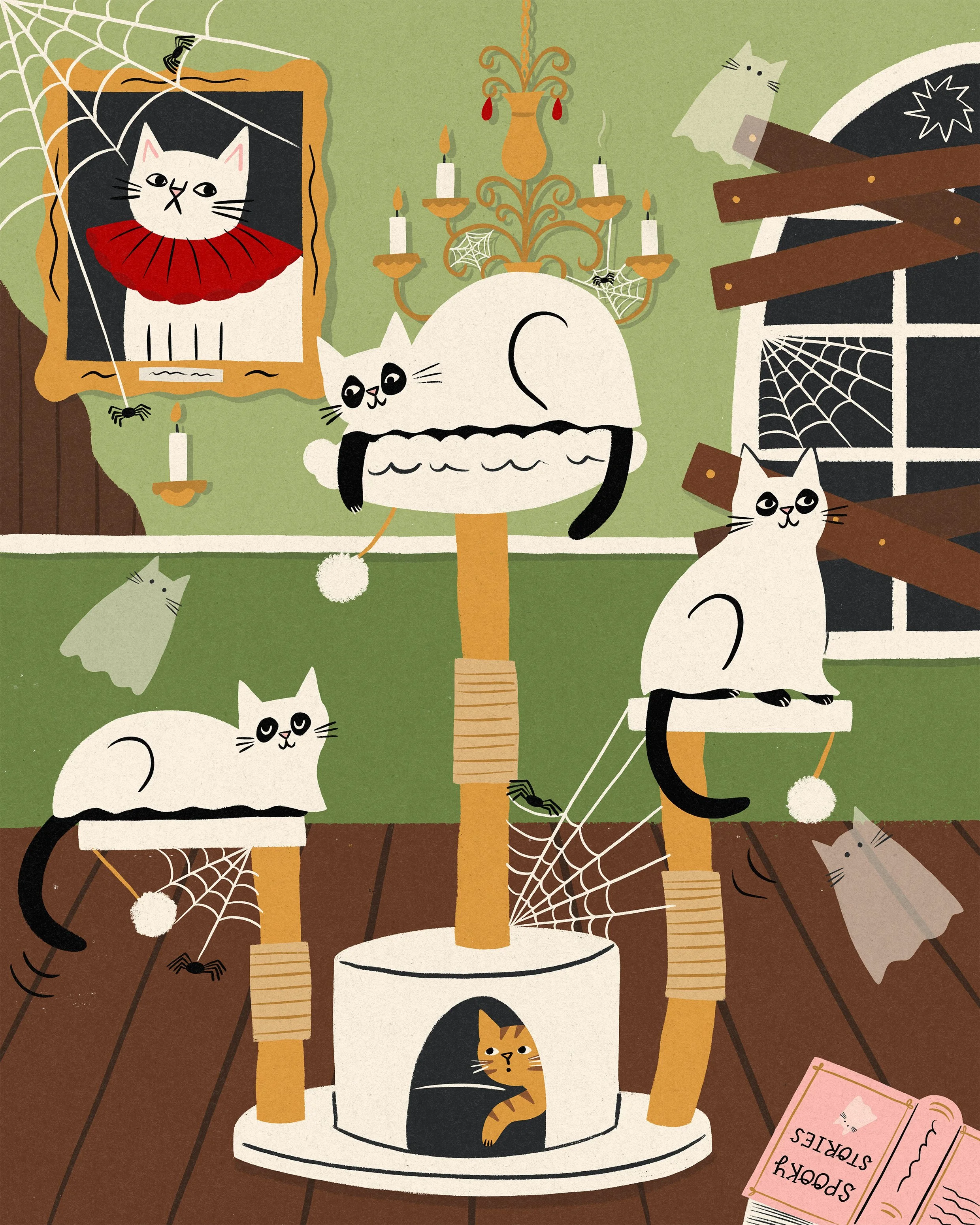 Halloween at the haunted house.