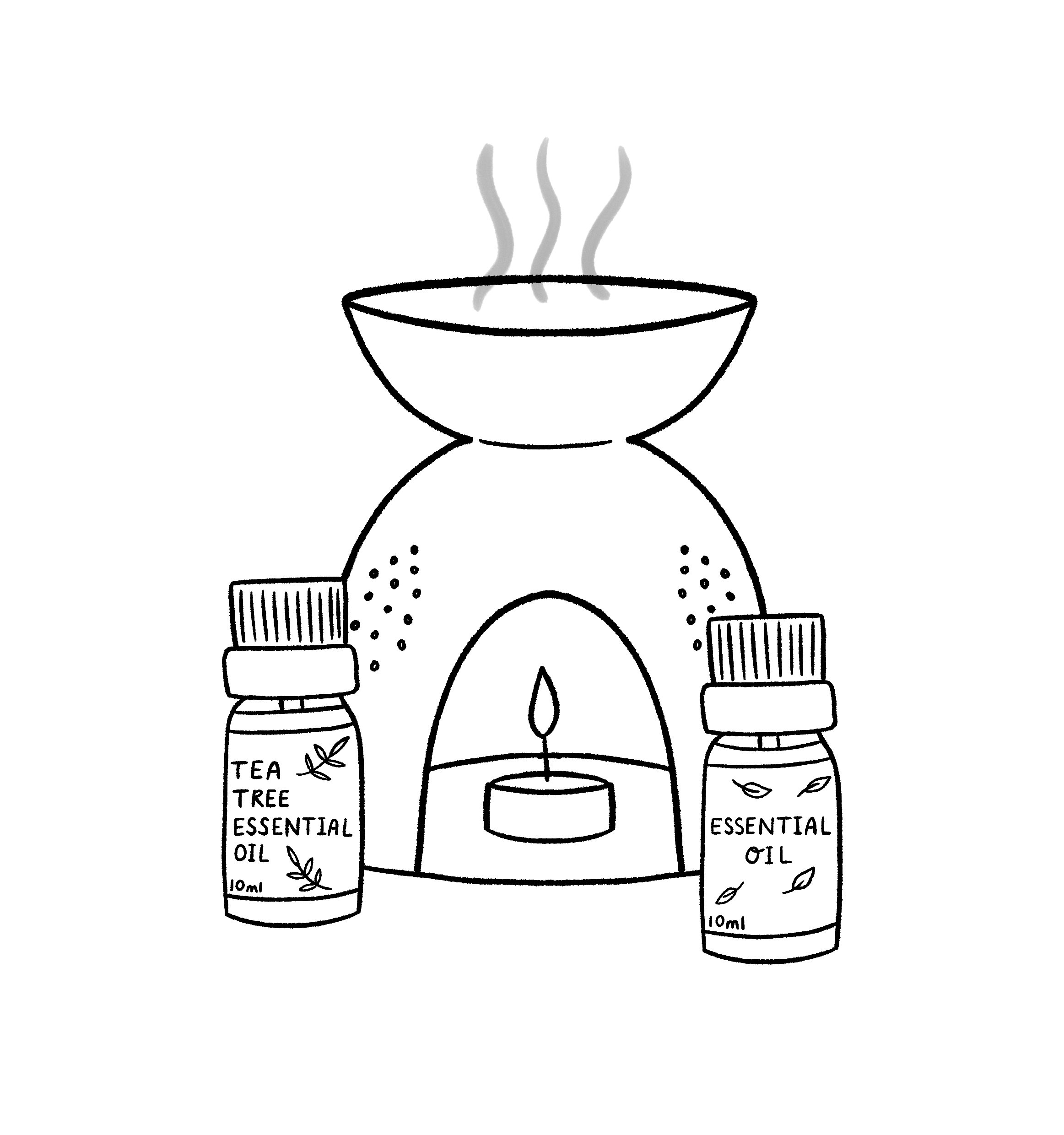 Incense, especially tea tree oil