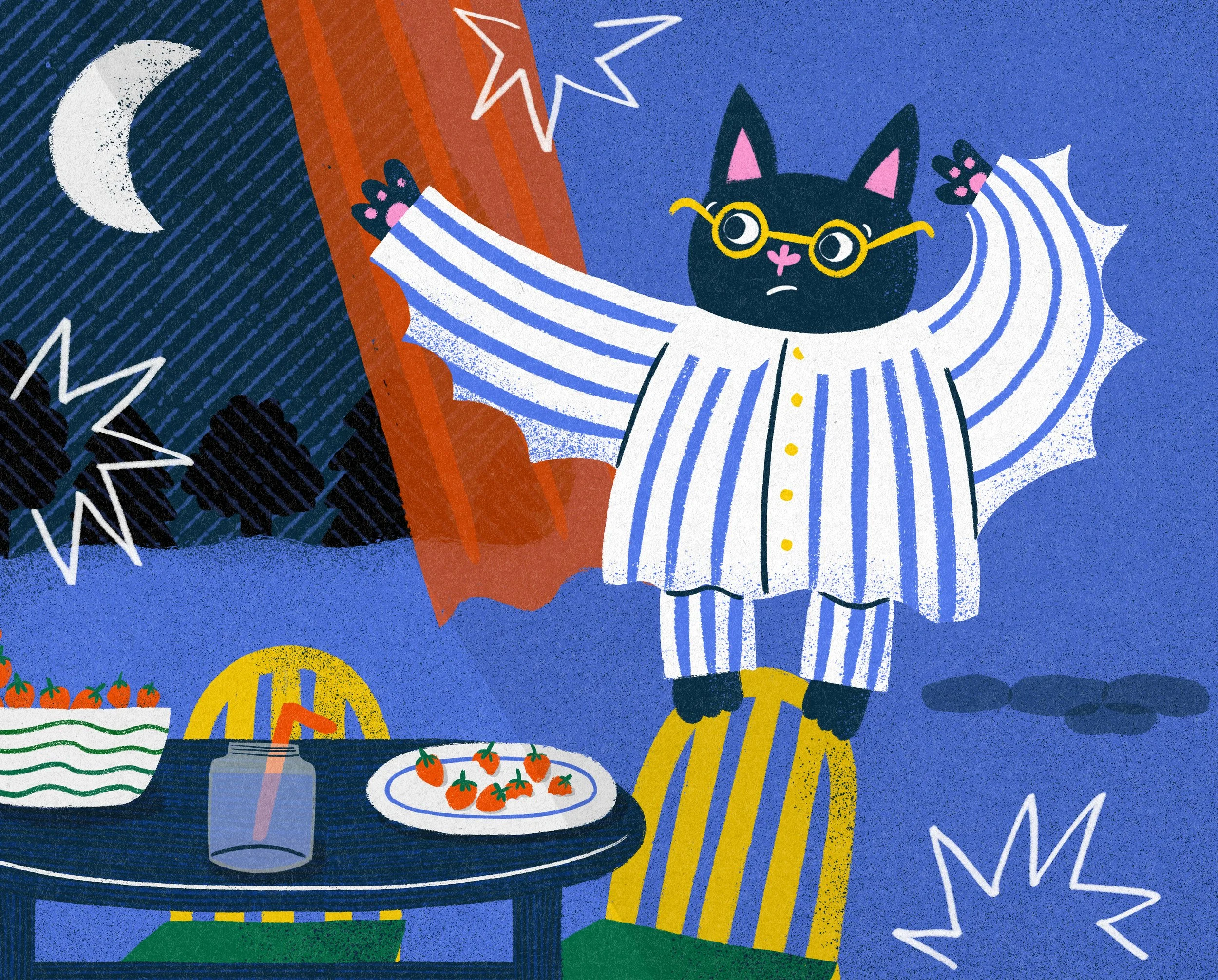 A shocked little bat trying to work out what the noise is.