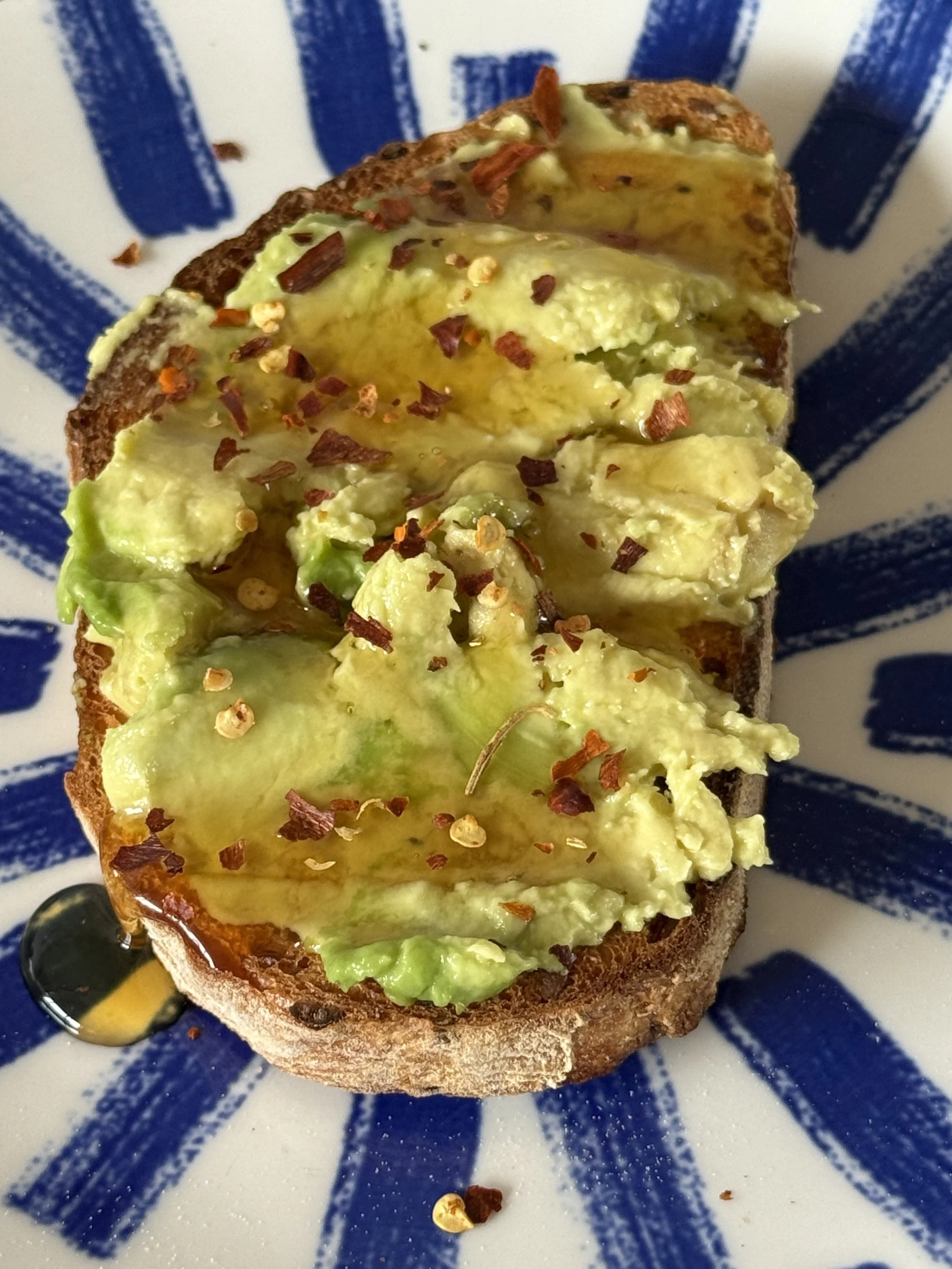 Avocado on toast with honey 