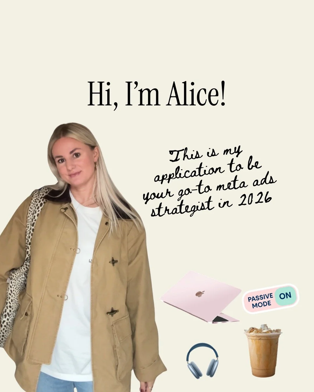 Hiiii ... I'm Alice (people often refer to me as the Ads Queen .. I'll take it!), I'm a Meta Ads Manager and funnel strategist living in the countryside just outside Bristol, UK, and I want more founders &amp; business owners using Meta Ads in 2026.
