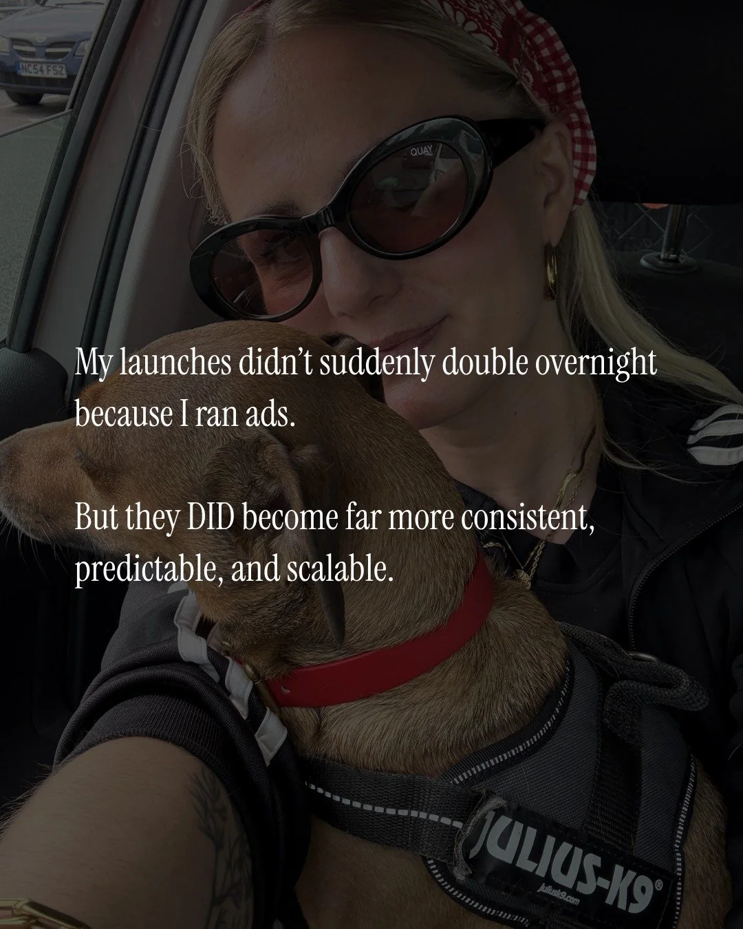 I think one of the biggest misconceptions about ads is that they instantly make your business explode overnight.

And YES, they will accelerate growth (pretty instantly too 😏)

But for me, the biggest benefit has always been this:

✨ consistency
✨ p