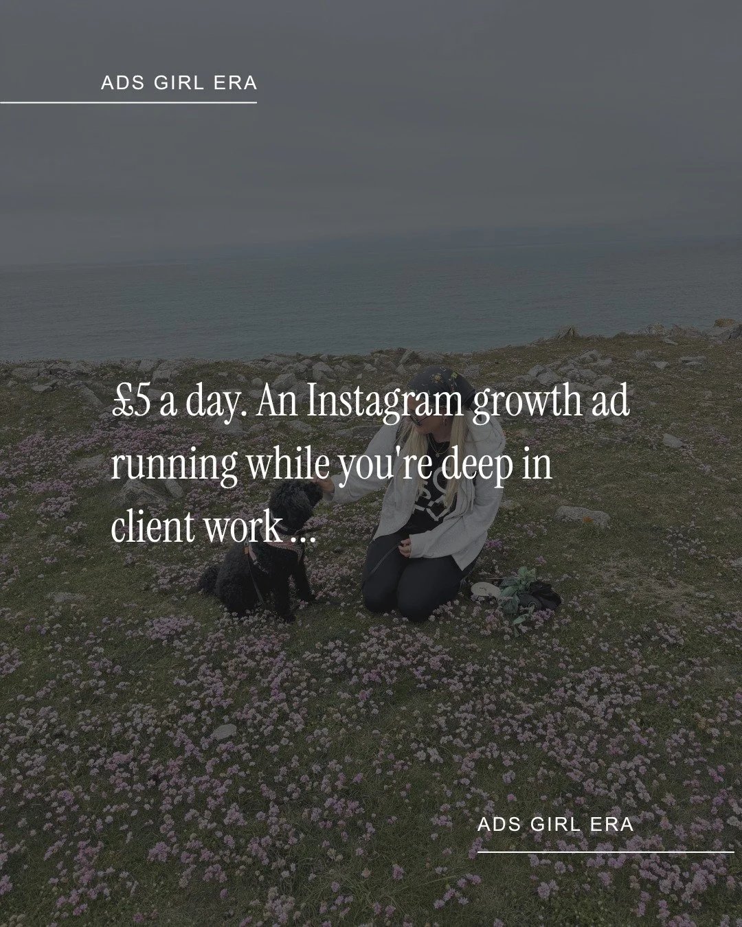 Low cost Instagram growth ads. Running all the time. Building your new audience before launches, before you have spaces available. All while you're deep in client work, or literally anything else.

I taught this method live in 2 programmes, as well a