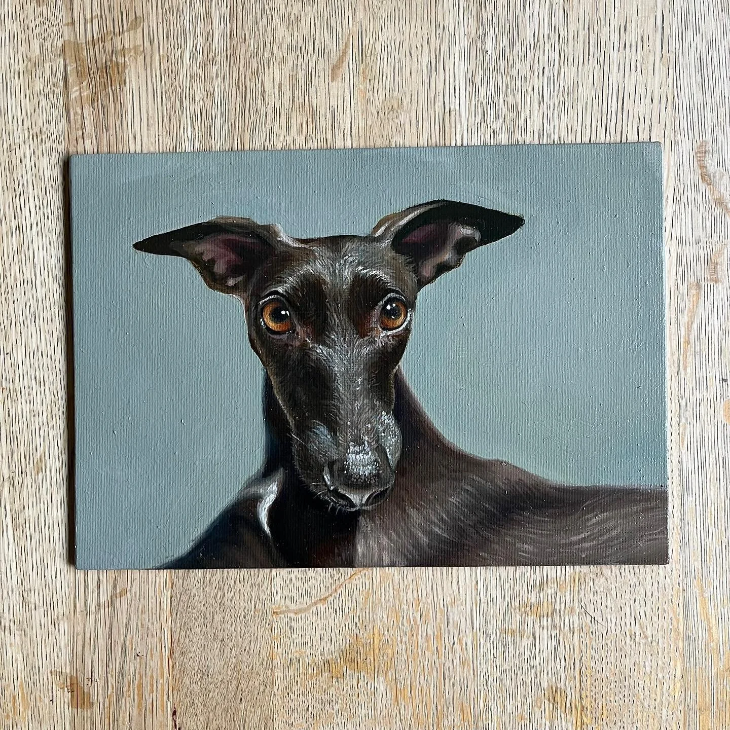 ⁣&lsquo;Tove&rsquo; 🦇⠀
oil on canvas board ⠀
took around a week to complete including the drying time between each layer