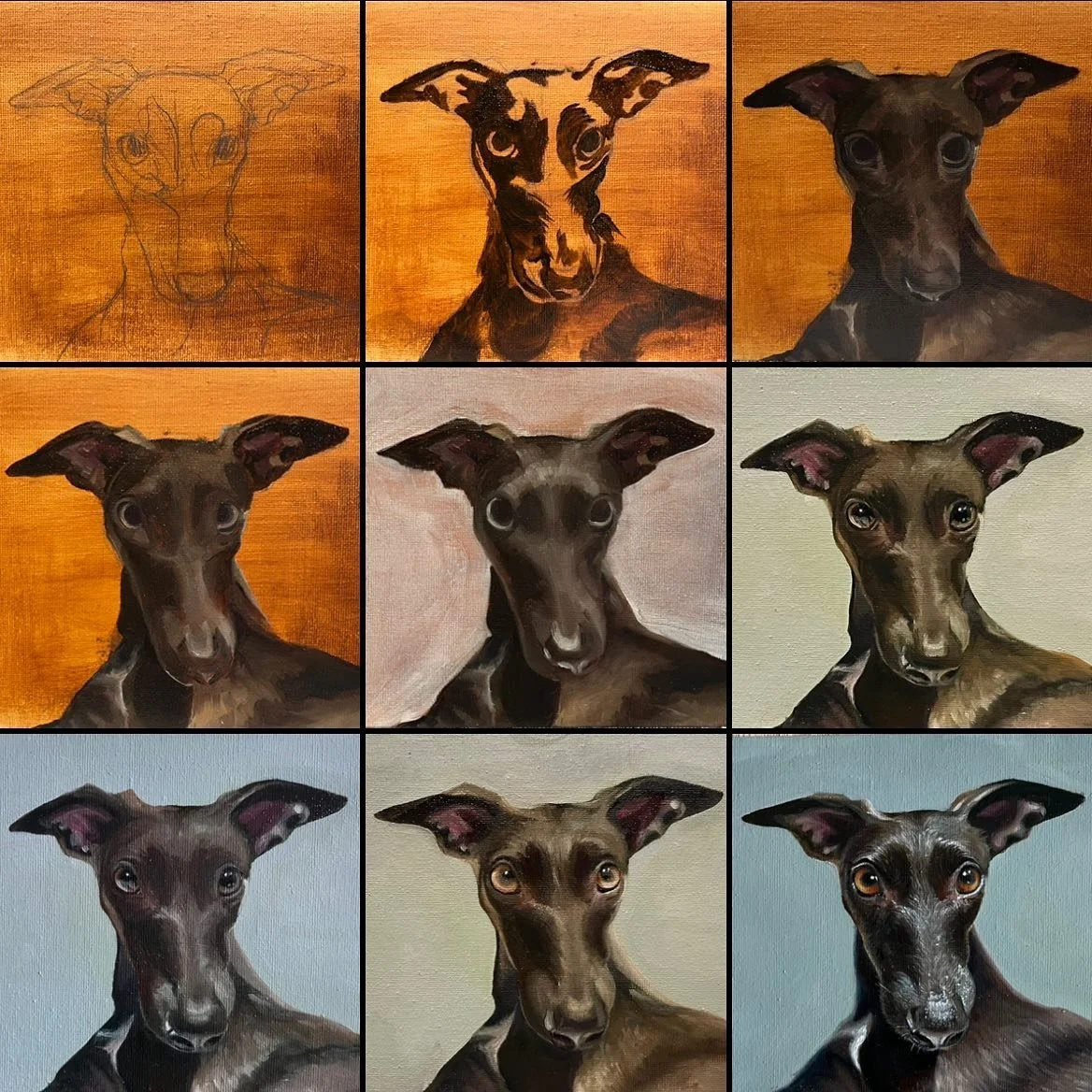 Just some progress photos of my latest oil painting