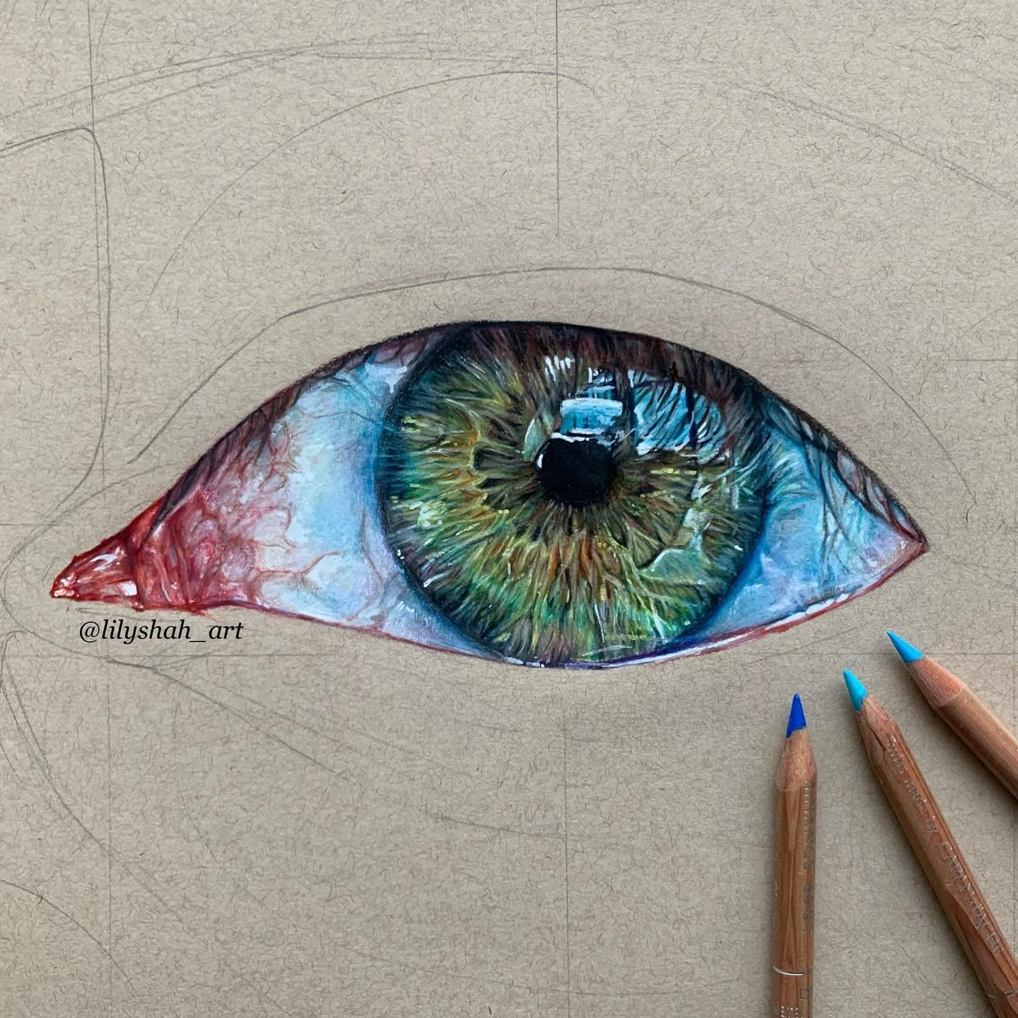 Eye white finished ! And I fixed the iris which is good , I need to try and make the veins slightly darker and less 3D. So far it&rsquo;s taken me around 7 hours