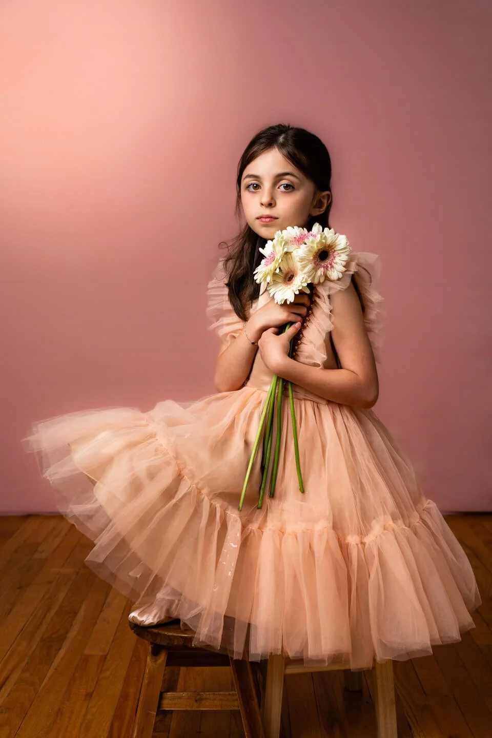 Youth studios portraits in Asheville, NC. Soft light added to highlight only the sweetest qualities. Captured by Asheville Elevated Photography.