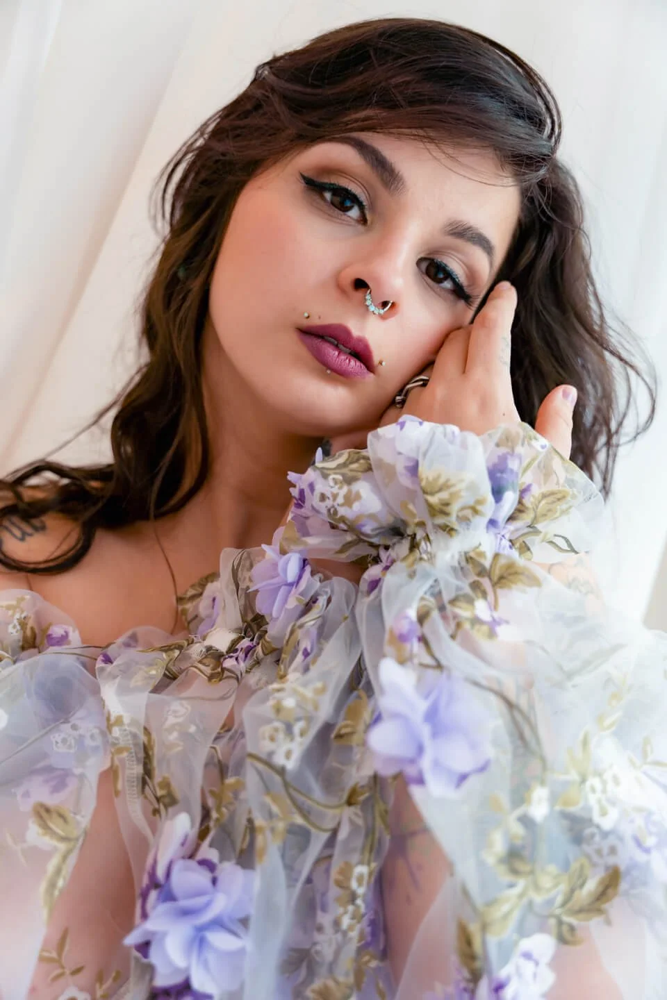 Studio portrait with clean, modern lighting and timeless styling. Captured by Asheville Elevated Photography in Asheville, NC, for clients looking for a polished, editorial feel.