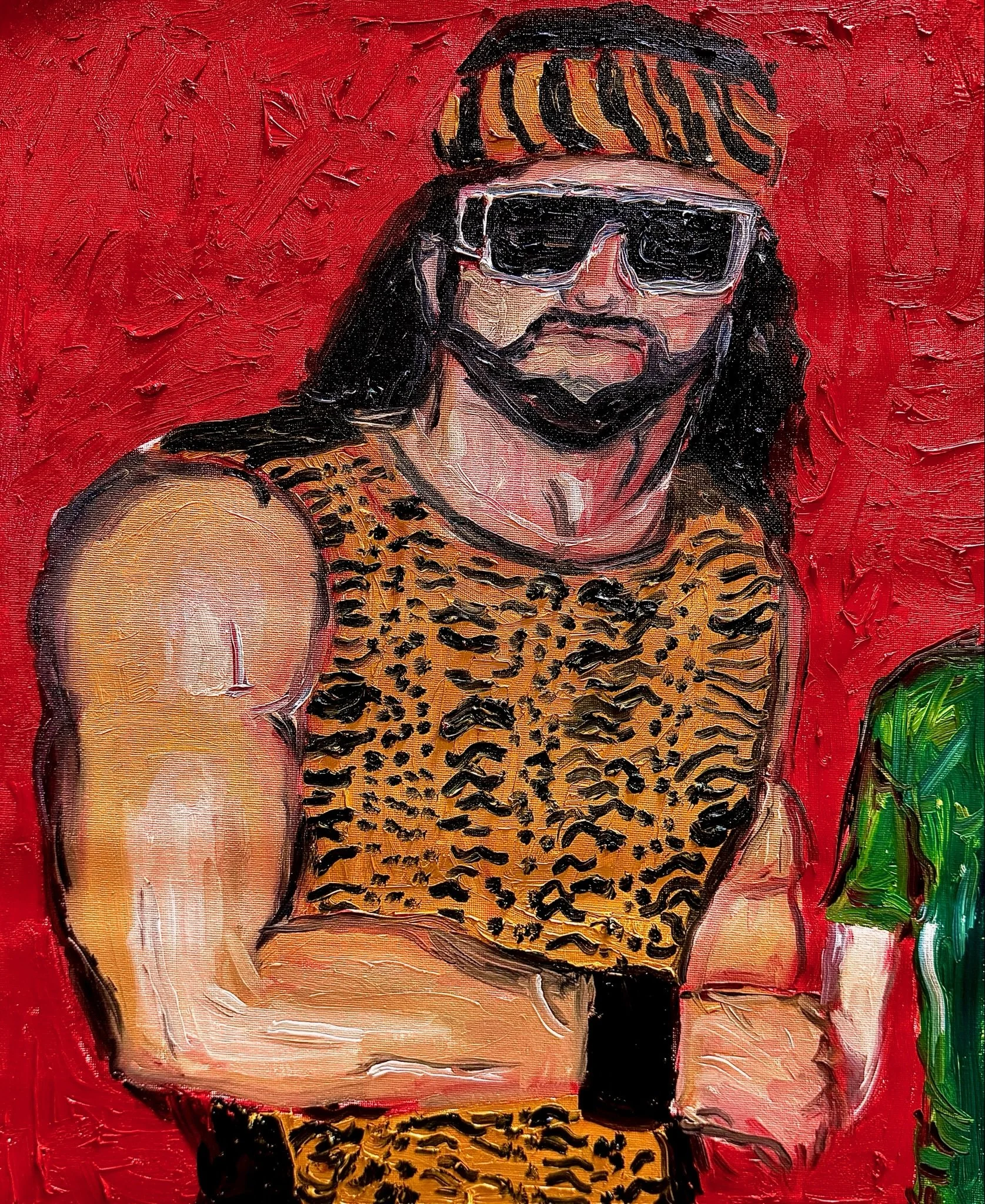 macho man (for now) (2025)
oil on canvas
20" x 16"
(commissioned)
