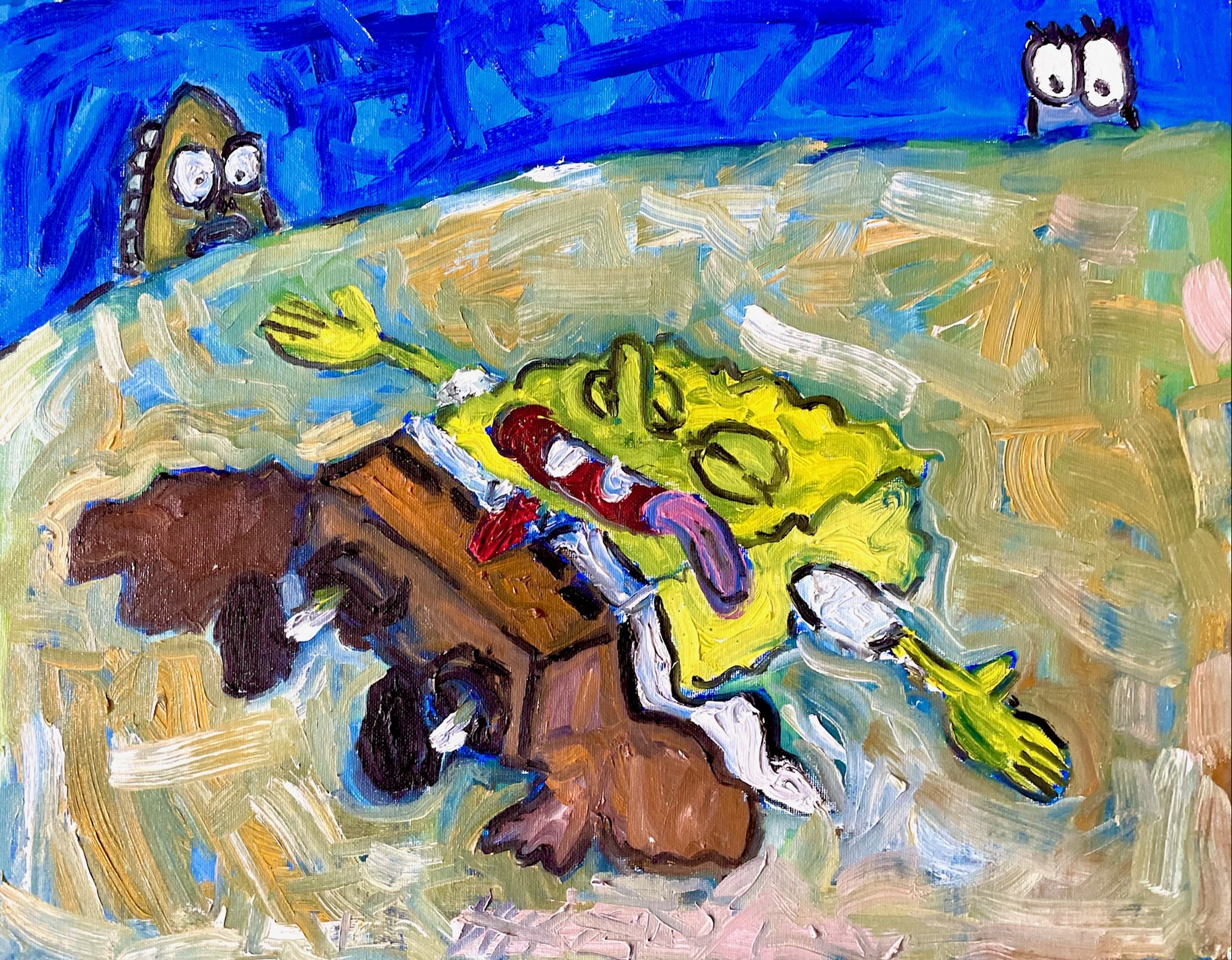 aw hell nah they killed him (2025)
oil on canvas
16" x 20"
(sold)