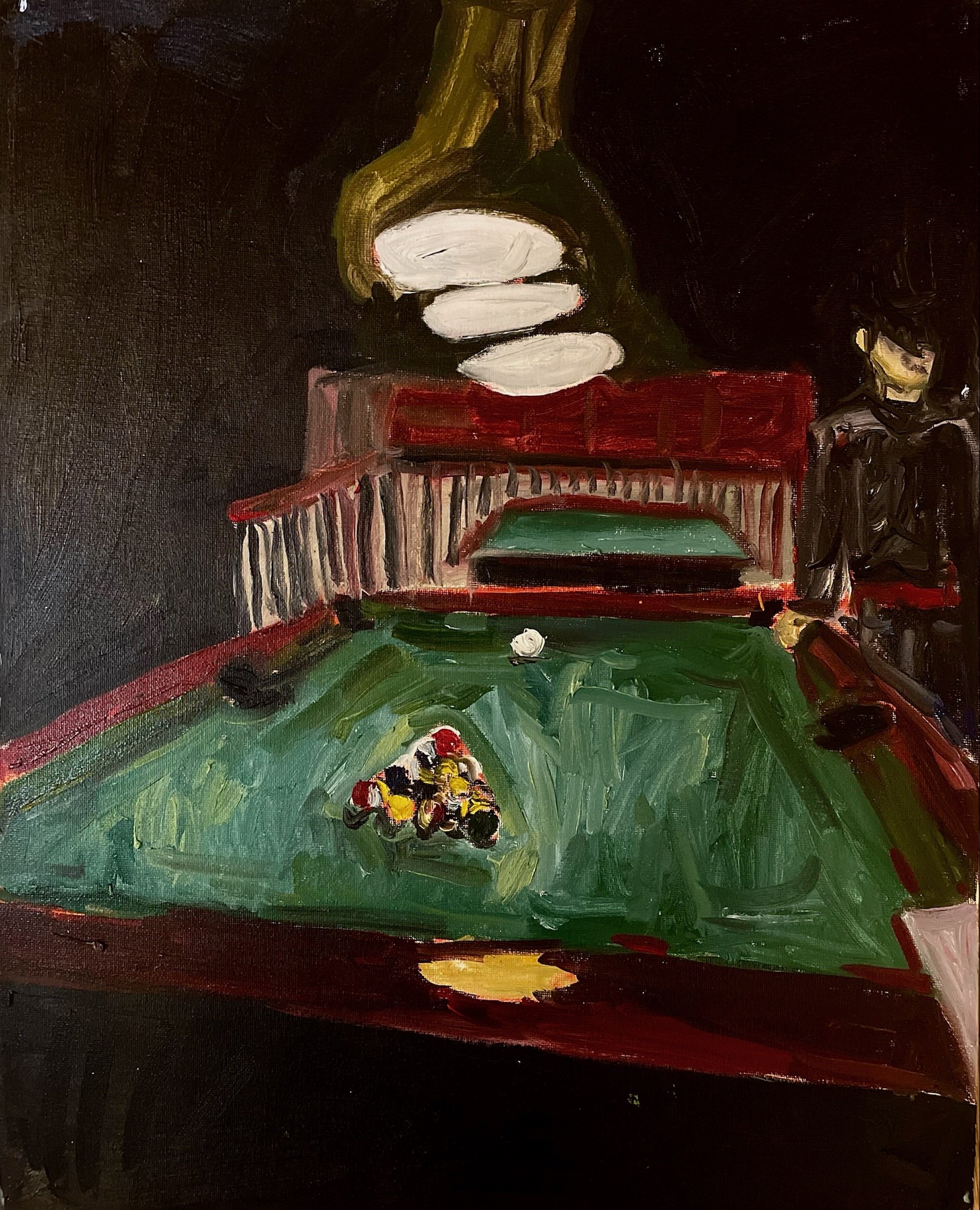 pool at charlotte's room (2025)
oil on canvas
20" x 16"
(sold)