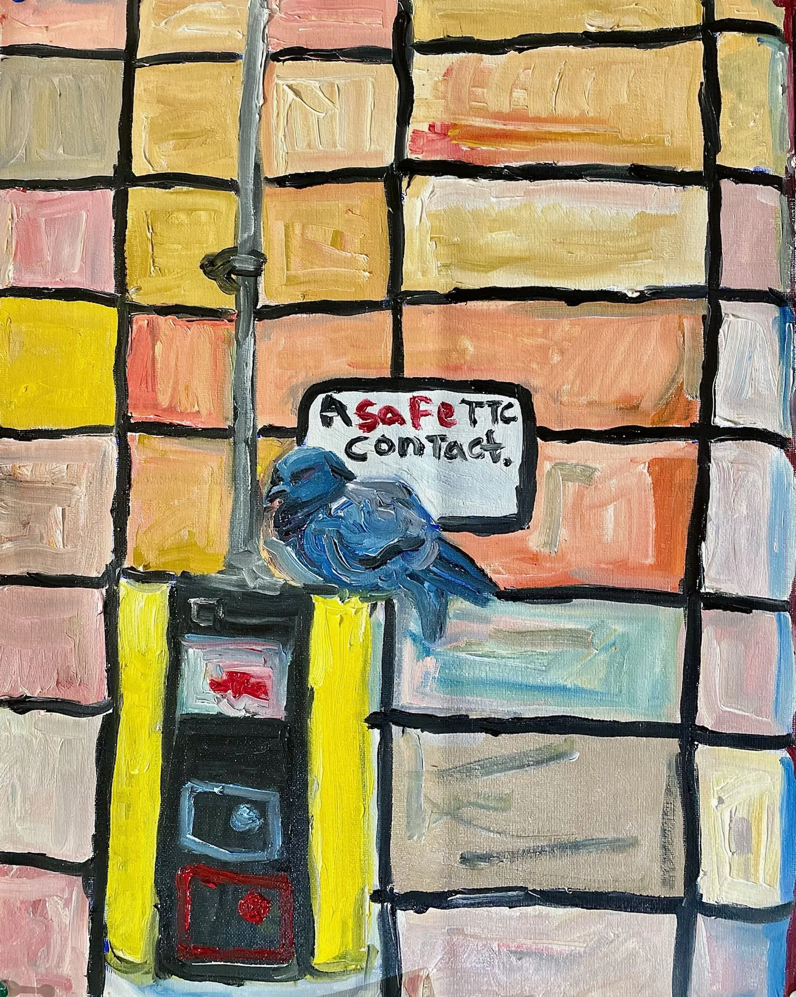ttc pigeon (2025)
oil on canvas 
20" x 16"
(sold)