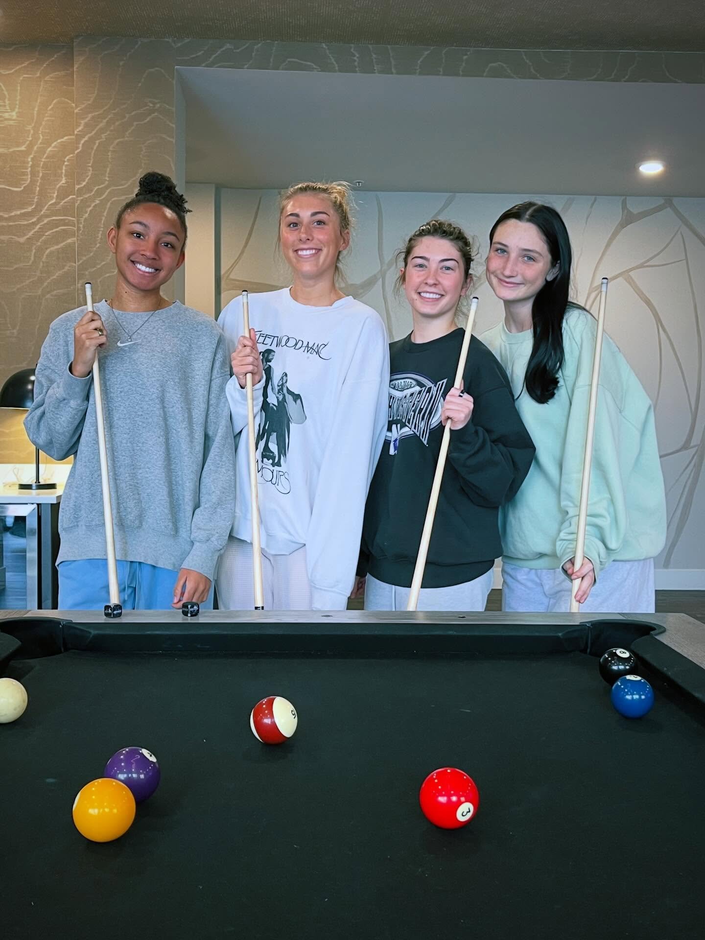 After a long day of studies, there&rsquo;s nothing better than unwinding with friends 🎱✨

Our 24/7 clubhouse is open for pool games, laughs and stress-free moments! 

👉Want to see for yourself? Schedule a tour by visiting our website or calling the