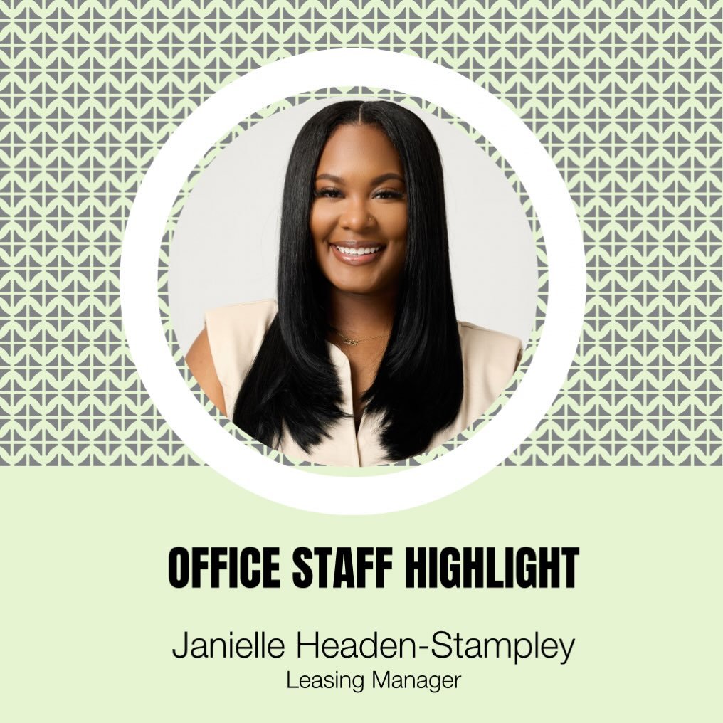 ✨ Staff Spotlight ✨

👋 Meet Janielle, our amazing Leasing Manager! Janielle creates a welcoming and seamless experience for both current and future residents. She is passionate about helping people find the perfect place to call home and ensuring ev