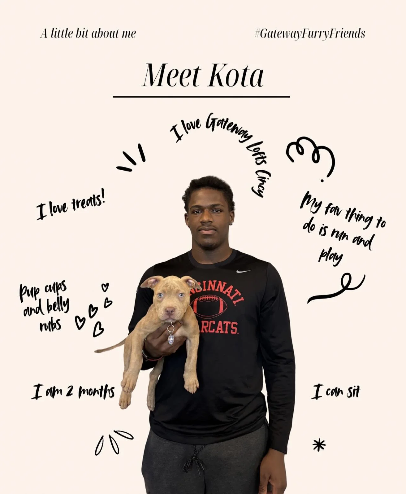 Meet our new furry friend, Kota! 🐾

Want your pet to be featured? Send us a DM to get them in the spotlight ✨