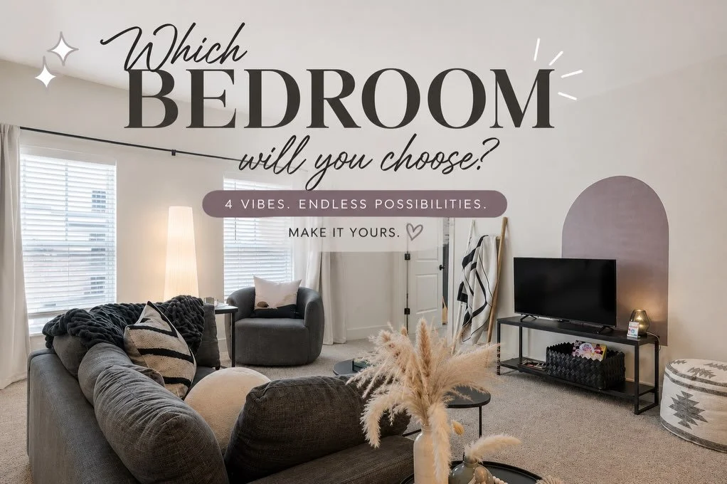 Are you ready to decorate your space?✨ Move-in day = New room, New vibes 🤩. Comment below which bedroom you&rsquo;re picking! ⬇️ #uofcincy #studenthousing #cincinnati #moveinready