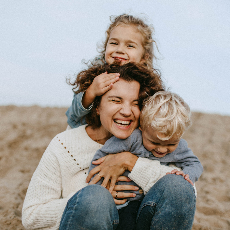 Happy family enjoying comfort and well-being in an energy-efficient home