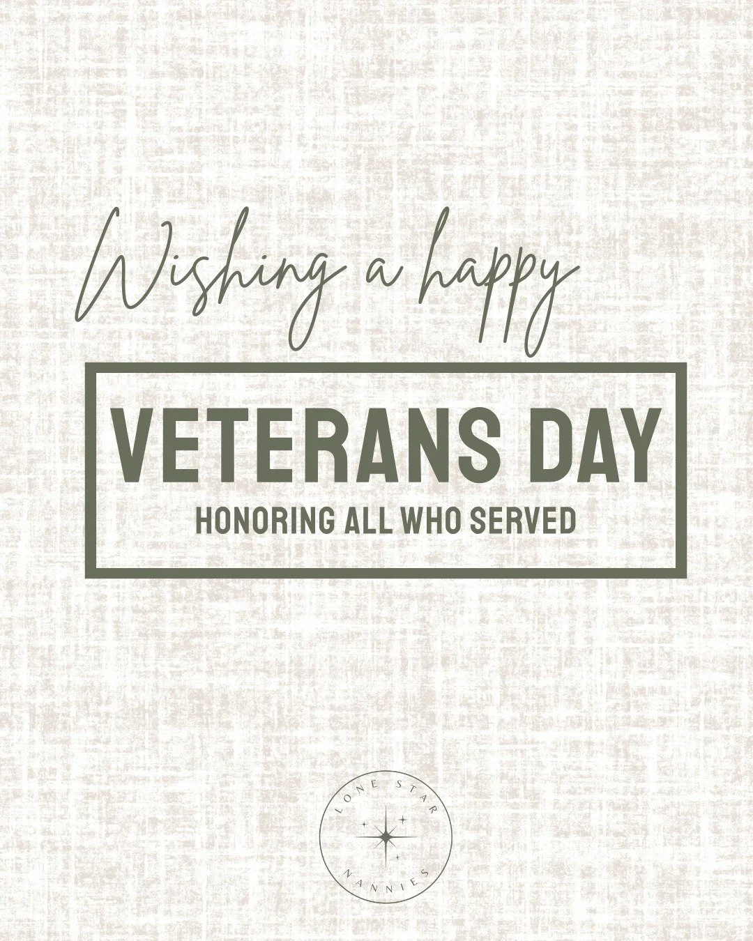 🇺🇸 Honoring Our Heroes This Veterans Day 🇺🇸
Today we pause to recognize the courage, sacrifice, and dedication of those who have served our country.
At Lone Star Nannies, we&rsquo;re especially grateful
 for the military families within our commu