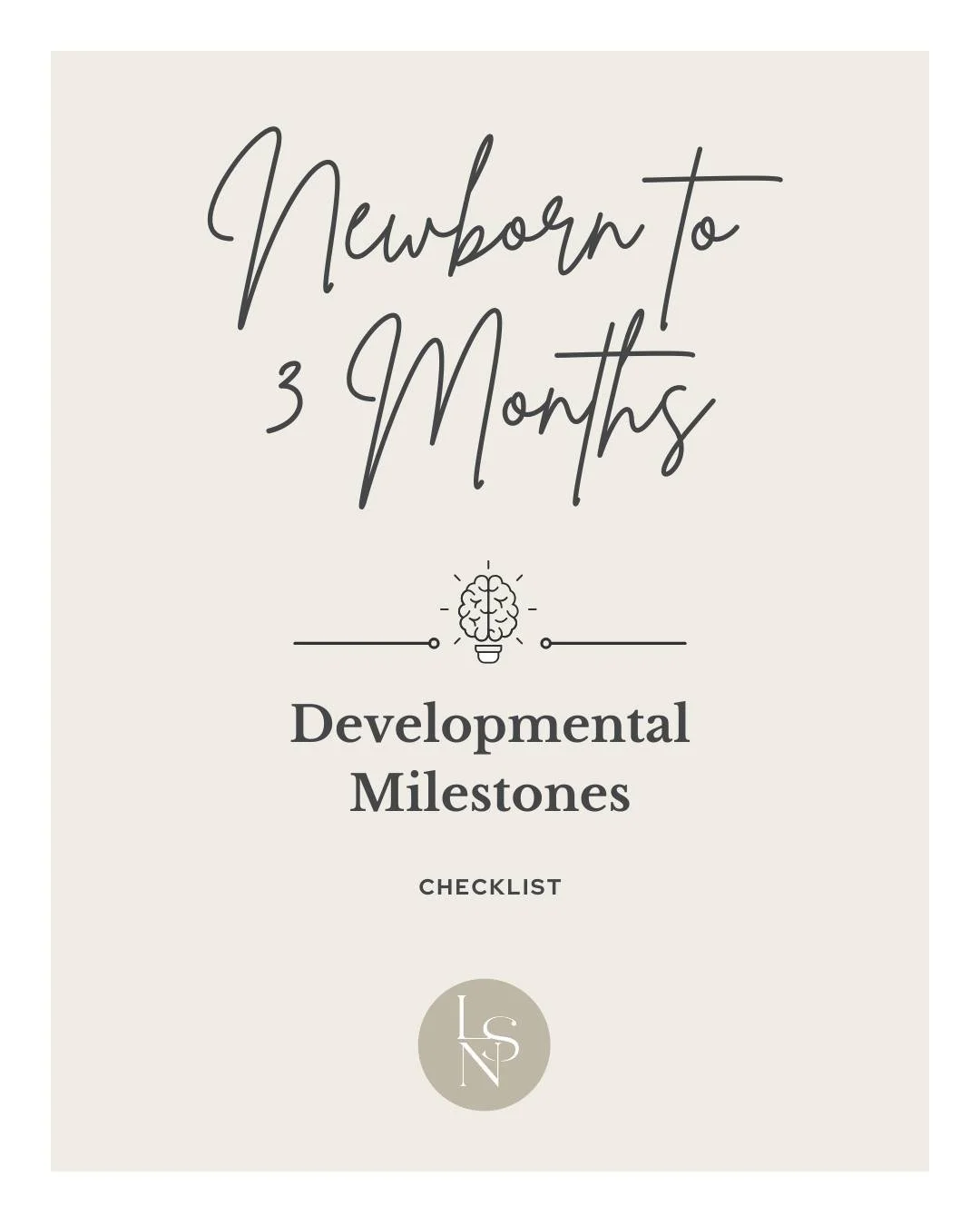 ✨ Newborn &rarr; 3 Months: The tiny-but-mighty stage ✨
Swipe through for quick milestone checklists you can use at home, in the nursery, or during those &ldquo;is this normal?&rdquo; 2 a.m. Google moments (we&rsquo;ve all been there).
These early mon