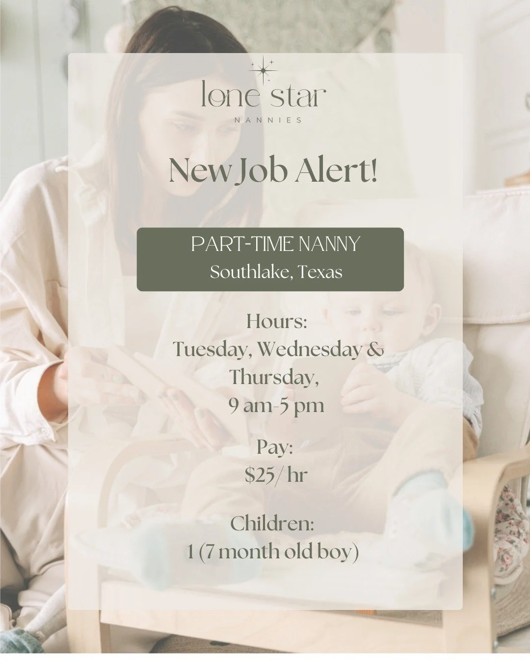 ✨ Calling all amazing nannies! ✨
We&rsquo;ve got a fresh lineup of part-time positions, and they&rsquo;re as sweet as the families who need you. 

If you love creating calm, fun, child-centered days 
(and want to work with families who truly value yo