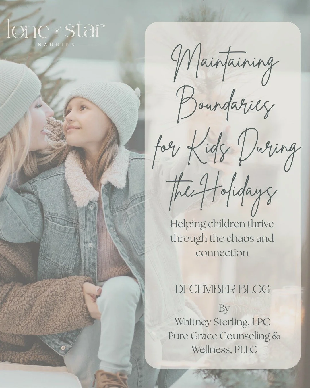 ✨NEW December Blog✨
The holidays are full of magic&hellip; 
and a lot of stimulation 🎄

Between packed schedules, sugary treats, 
late nights, and big family gatherings, 
it&rsquo;s easy for kids (and parents) to feel overwhelmed. Maintaining simple