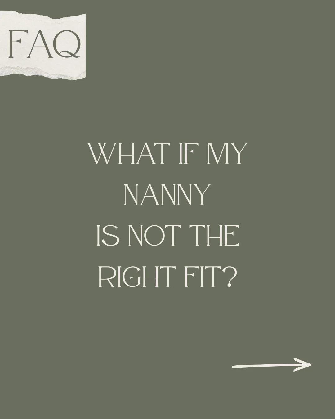 ❓FAQ Friday❓
What if my nanny is not the right fit? 

This is something every parent quietly 
worries about, and the good news is 
you are not navigating it alone.

If something does not feel right,
 we are here to step in, support you,
 and help fin