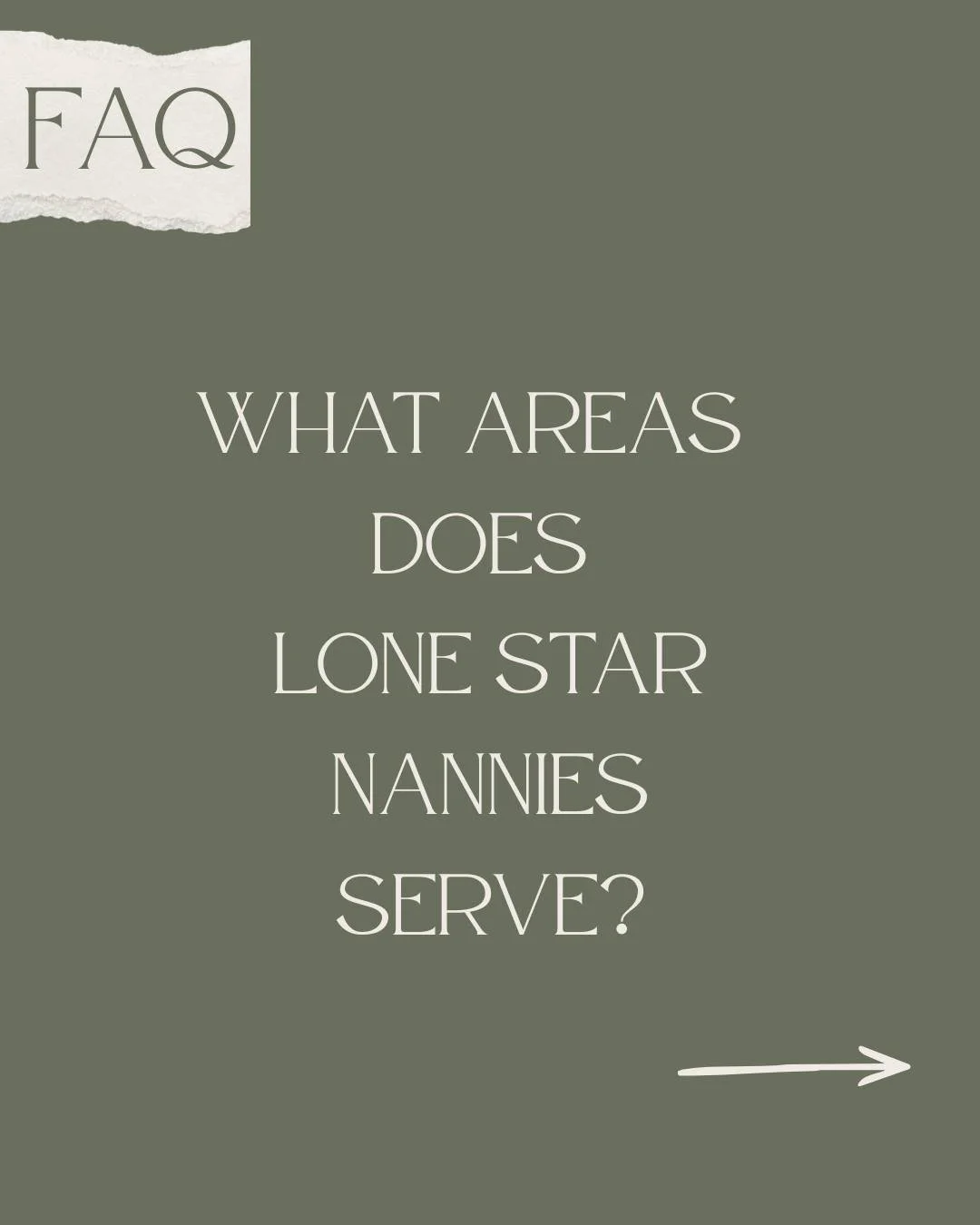 ❓FAQ Friday❓
&ldquo;Do you serve my area?&rdquo; 

It is one of the first questions we get
&hellip; and the answer is usually, yes! 🤍

We place nannies all across Dallas&ndash;Fort Worth 
and surrounding suburbs. 🤠
So whether you need full-time hel