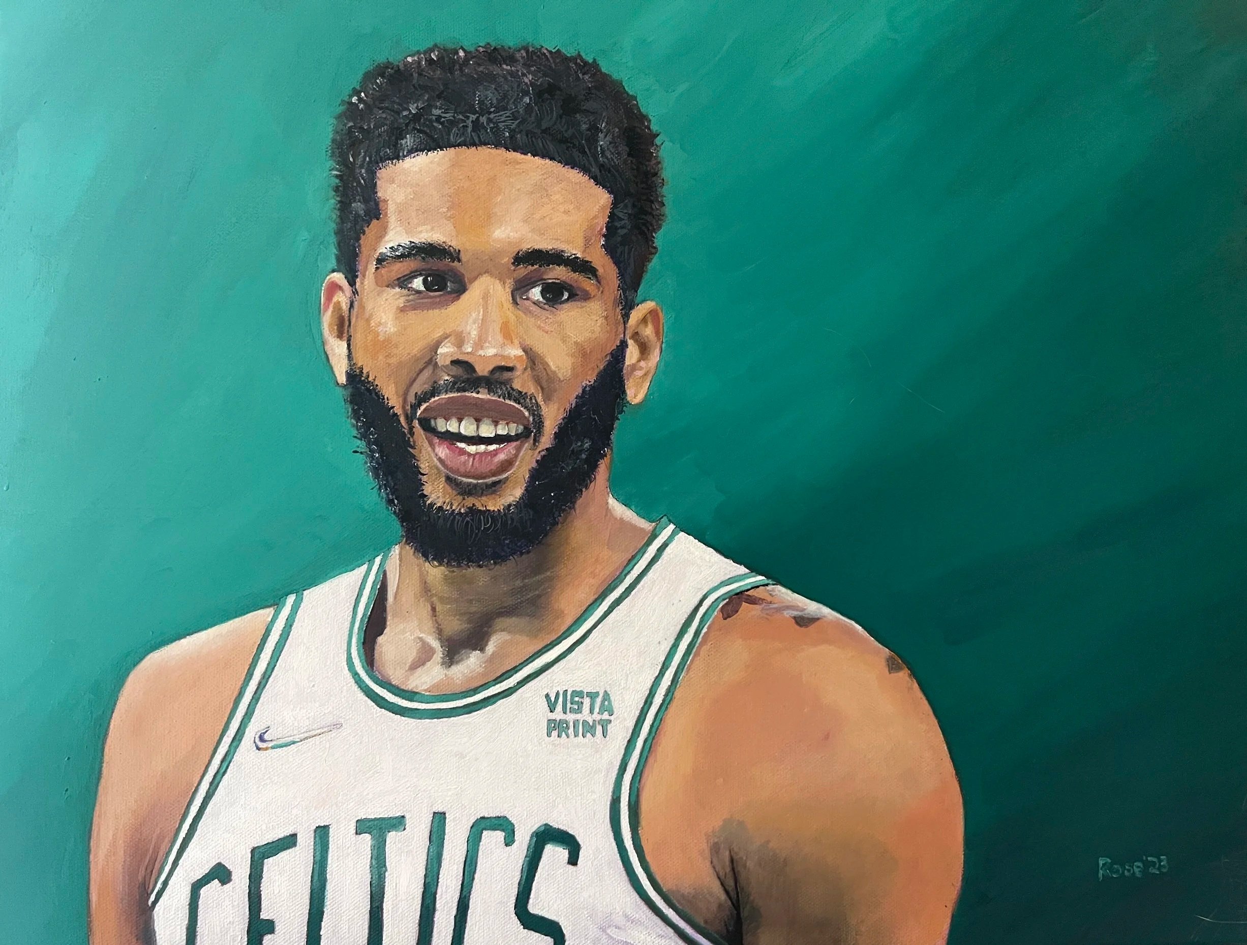 “Jayson Tatum” 16 x 20 oil on canvas